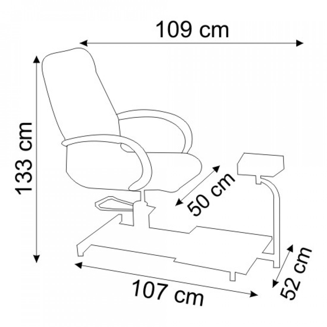 подиум для педикюрного кресла размер