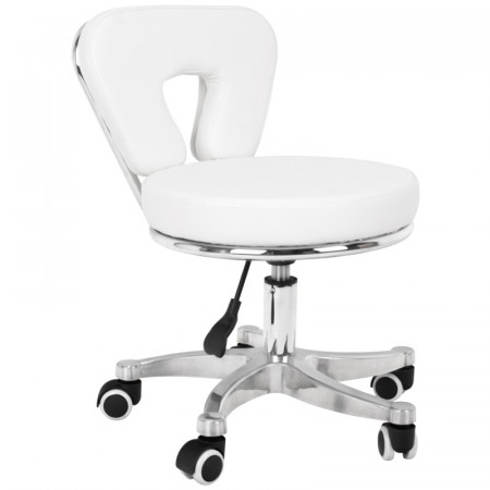 Kozmetická taburetka pre pedikérky Active 9266, biela