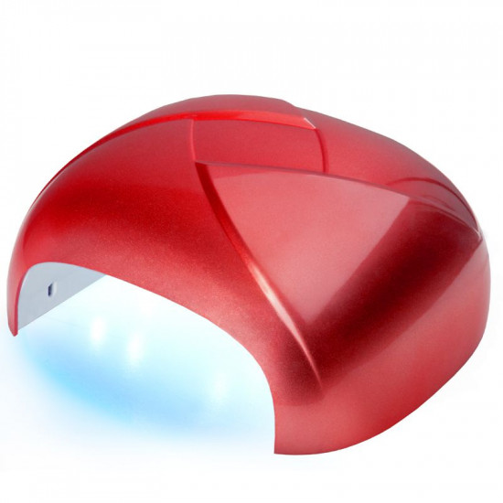 UV Dual LED lampa Twister 36W časovač + senzor, červená