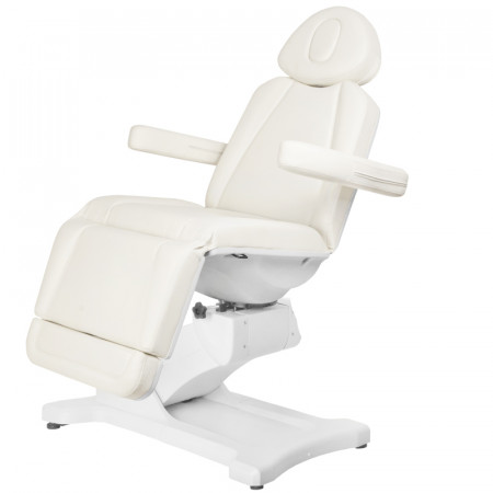 Elektrické kozmetické kreslo Azzurro 869A otočné, 4x motor, biele