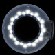 Kozmetická lupa lampa LED S5 + statív, biela