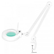 Kozmetická lupa lampa LED S5 na stôl s držiakom, biela