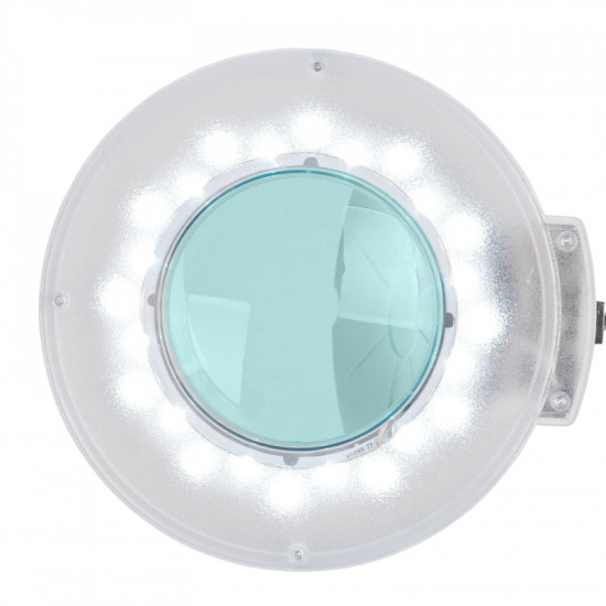 Kozmetická lupa lampa LED S5 na stôl s držiakom, biela