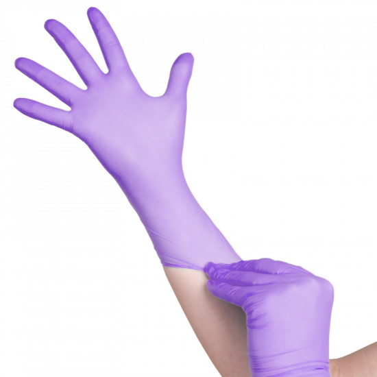 All4Med jednorázové nitrilové rukavice fialové XS 100 ks