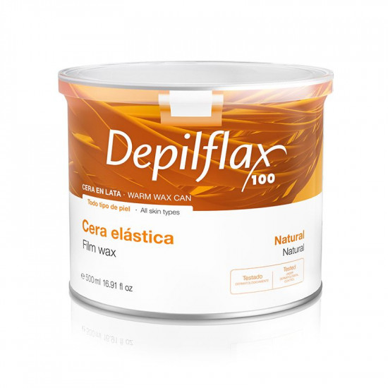 Depilflax Elastický vosk na depiláciu Natural Film Wax v plechovke 500 ml