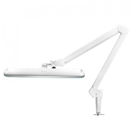 Kozmetická lampa LED na stôl ELEGANTE 801-L nastaviteľná intenzita svetla, držiak, biela