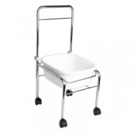 Vanička na pedikúru na kolieskach chrom