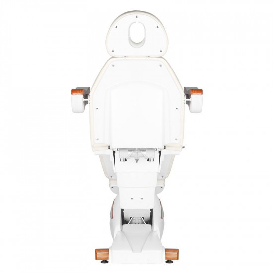 Elektrické kozmetické kreslo Eclipse 2323 3x motor biele-drevo Elektrické kozmetické kreslo Eclipse 2323 3x motor biele-drevo