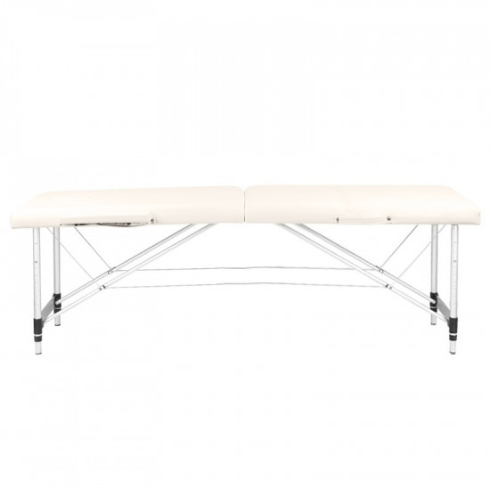 Skladací masážny stôl Komfort 2 Alu krémový