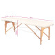 Skladací masážny stôl Komfort 2 Wood krémový
