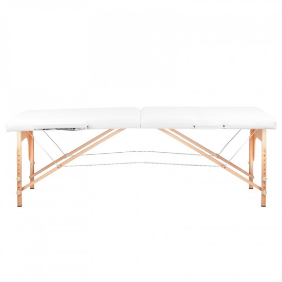Skladací masážny stôl Komfort 2 Wood biely