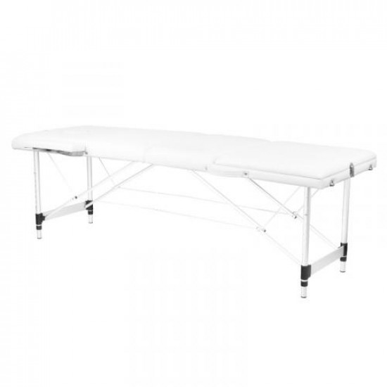 Skladací masážny stôl Komfort 3 Alu biely