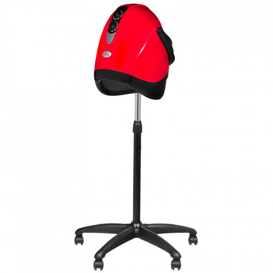 Kadernícka sušiaca helma na vlasy na statíve HOOD LX-201S červená