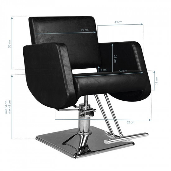 Kadernícke kreslo Hair System SM376 čierne Kadernícke kreslo Hair System SM376 čierne