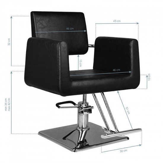 Kadernícke kreslo Hair System SM313 čierne Kadernícke kreslo Hair System SM313 čierne