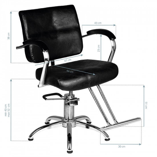 Kadernícke kreslo Hair System SM361 čierne Kadernícke kreslo Hair System SM361 čierne