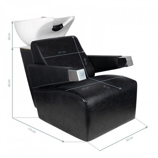 Kadernícky umývací box Hair System HSB78 čierny Kadernícky umývací box Hair System HSB78 čierny