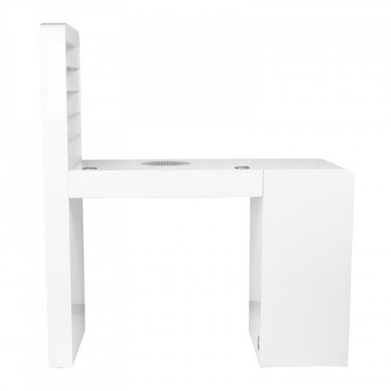 Stôl na manikúru 310 s odsávačkou prachu biely ľavý