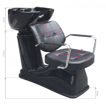 Kadernícky umývací box Gabbiano Vigo čierny