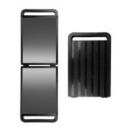 Kadernícke skladacie zrkadlo čierne - dvojité