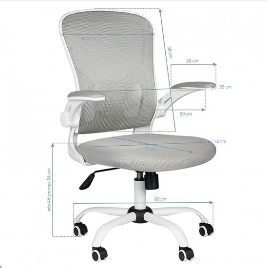 Kancelárska stolička Comfort 73 bielosivá Kancelárska stolička Comfort 73 bielosivá