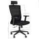Kancelárska stolička Max Comfort 32 H čierna