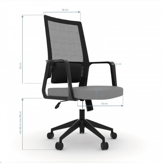 Kancelárska stolička Max Comfort 10 čiernošedá Kancelárska stolička Max Comfort 10 čiernošedá