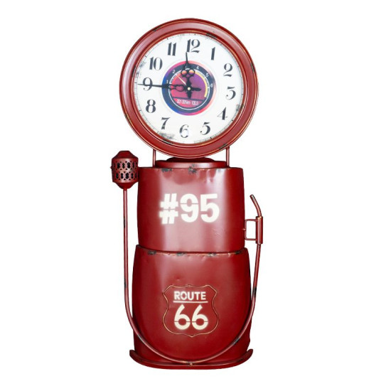 Dekoračné nástenné hodiny Route 66 červené Dekoračné nástenné hodiny Route 66 červené