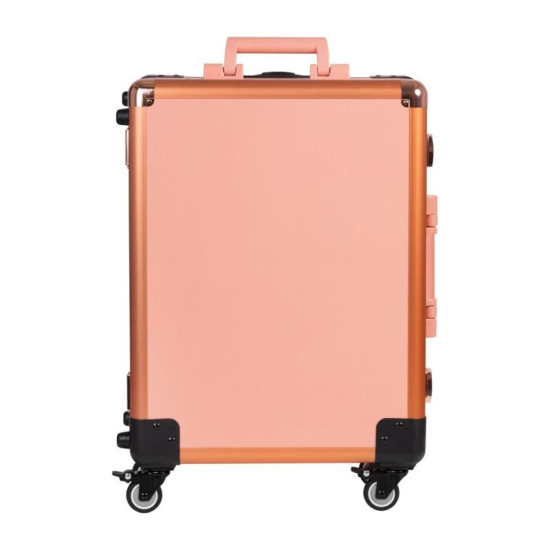 Kozmetický kufor T 27 ružovozlatý s prenosným stolíkom
