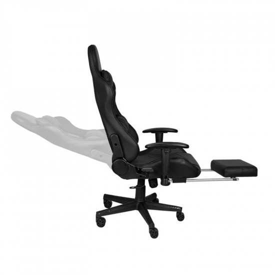 Herná stolička Premium 557 s podnožkou čierna Herná stolička Premium 557 s podnožkou čierna