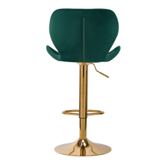 Barová stolička zamatová QS B15 zelená