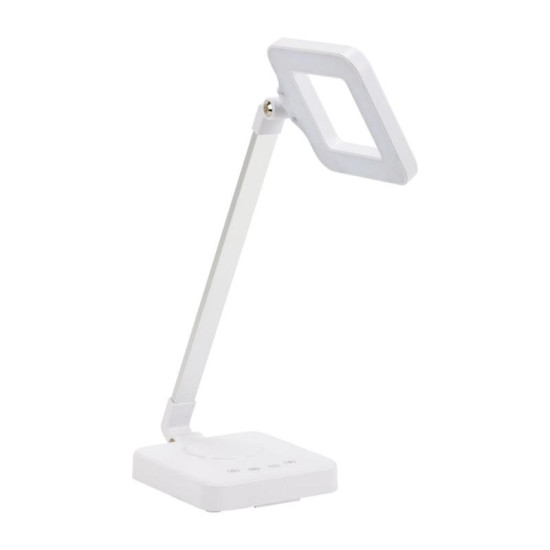 LED lampa na stôl Elegante Square 804 biela