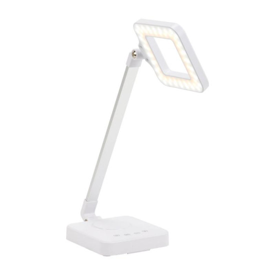 LED lampa na stôl Elegante Square 804 biela