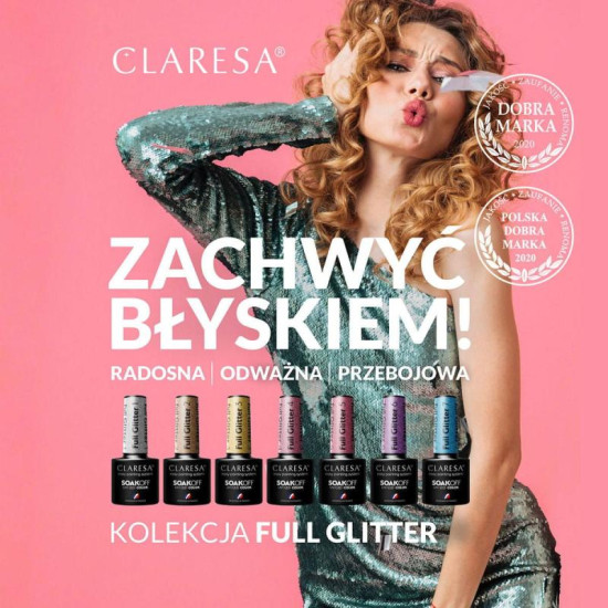 Claresa gél lak na nechty full glitter 4 5 g Claresa gél lak na nechty full glitter 4 5 g