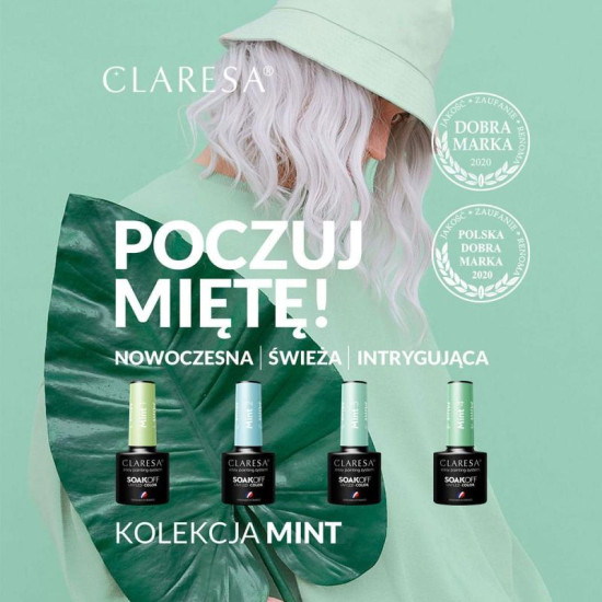 Claresa gél lak na nechty mint 4 5 g Claresa gél lak na nechty mint 4 5 g