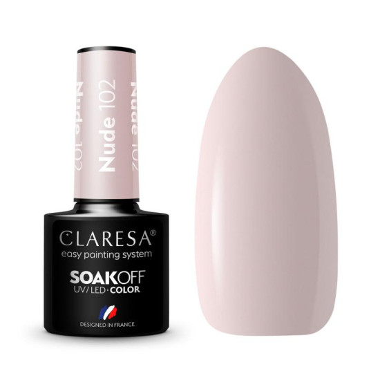 Claresa gél lak na nechty nude 102 5 g Claresa gél lak na nechty nude 102 5 g