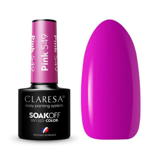 Claresa gél lak na nechty Pink nr. 549 5 g