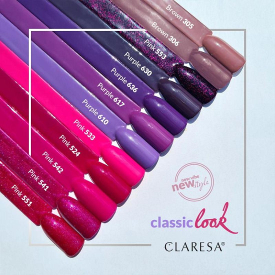 Claresa gél lak na nechty purple 630 5g