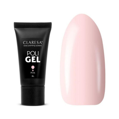 Claresa poly gél na nechty pink 30 g