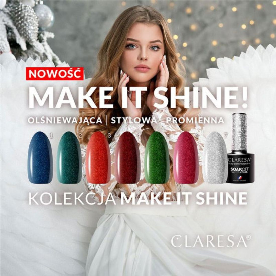 Claresa gél lak na nechty make it shine! 1 5 g