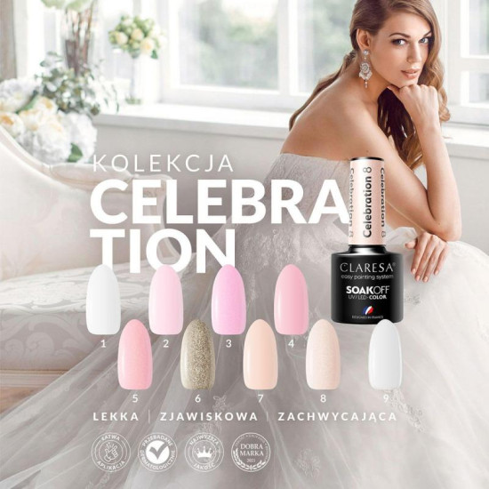 Claresa gél lak na nechty Celebration 3 5 g Claresa gél lak na nechty Celebration 3 5 g
