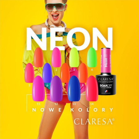 Claresa gél lak na nechty Neon 14 5 g Claresa gél lak na nechty Neon 14 5 g