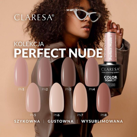 Claresa gél lak na nechty Perfect nude 4 5 g