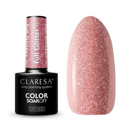 Claresa gél lak na nechty Full glitter 8 5 g
