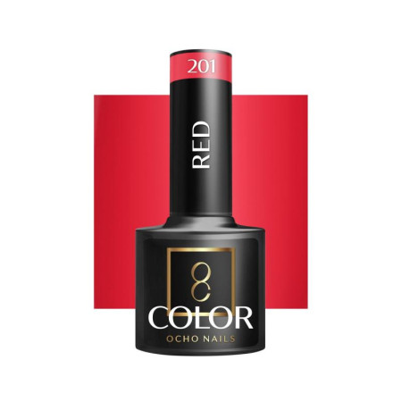 OCHO NAILS Hybridný lak červený 201 -5 g