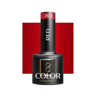 Ocho Nails Hybridný gél lak na nechty červený 204 5g
