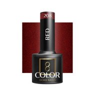 Ocho Nails Hybridný gél lak na nechty červený 208 5g