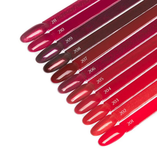 Ocho Nails Hybridný gél lak na nechty červený 208 5g