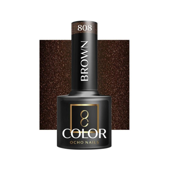 OCHO NAILS gél lak na nechty Brown 808, 5 g