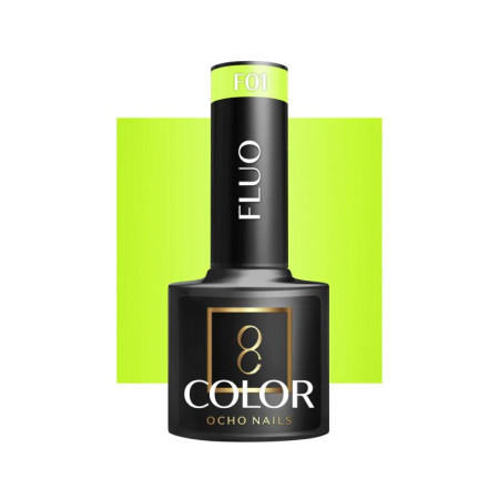 Ocho Nails Hybridný gél lak na nechty Fluo F 01, 5 g